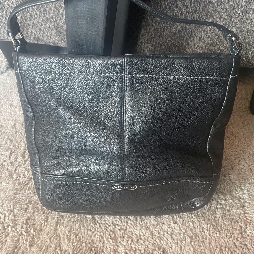 Coach Black Pebbled Leather Bag